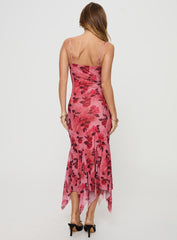 Eirini Maxi Dress Pink Floral