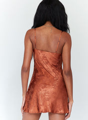 Norman Mini Dress Rust