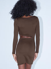 Carla Mini Dress Brown