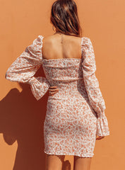 Azure Mini Dress Floral