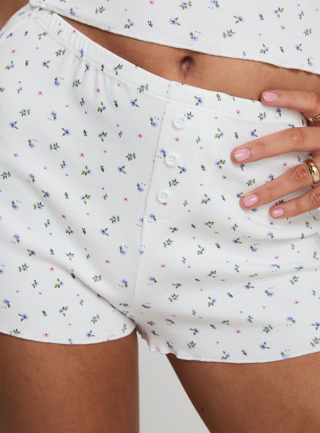 Take On Me Rib Short Floral