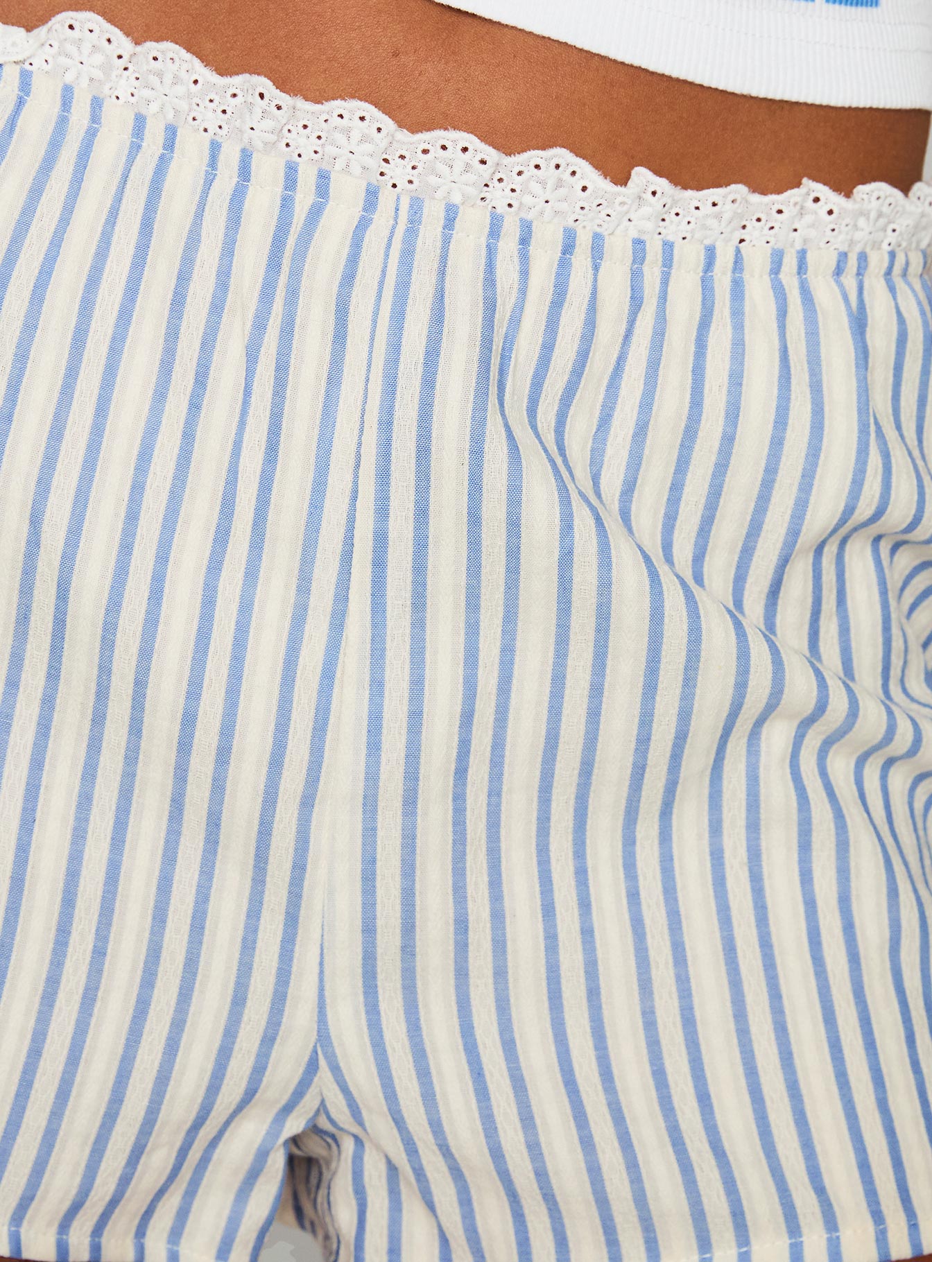 Merrilaine Micro Shorts Blue / White Stripe