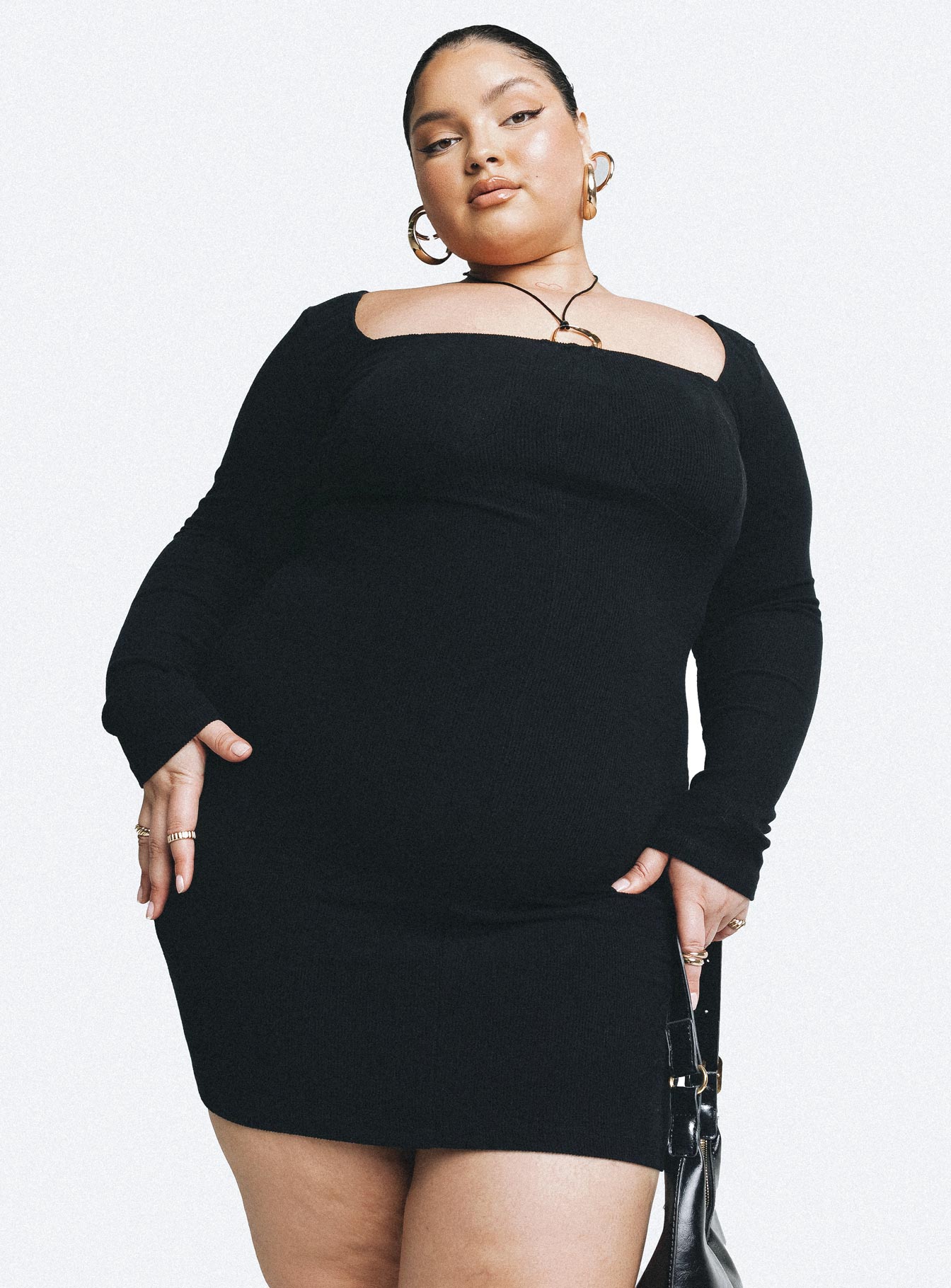 Denielle Mini Dress Black Curve