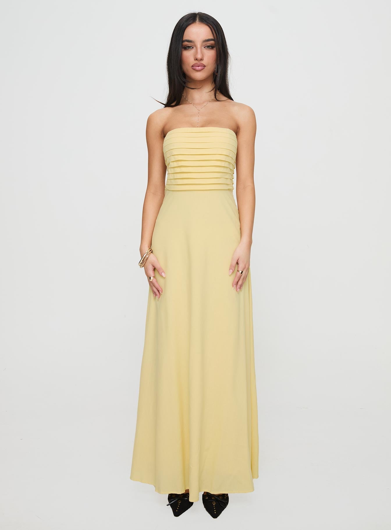 Anamaria Strapless Maxi Dress Lemon