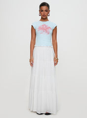 Owenz Hibiscus Baby Tee Blue