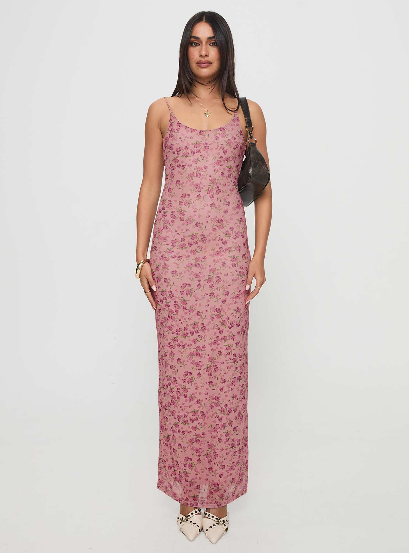 Kastin Maxi Dress Pink Floral