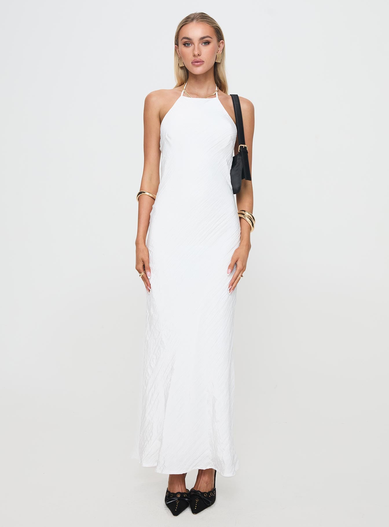 Just Peachy Maxi Dress White