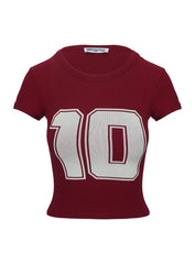 Baseline Rib Tee One Zero Red