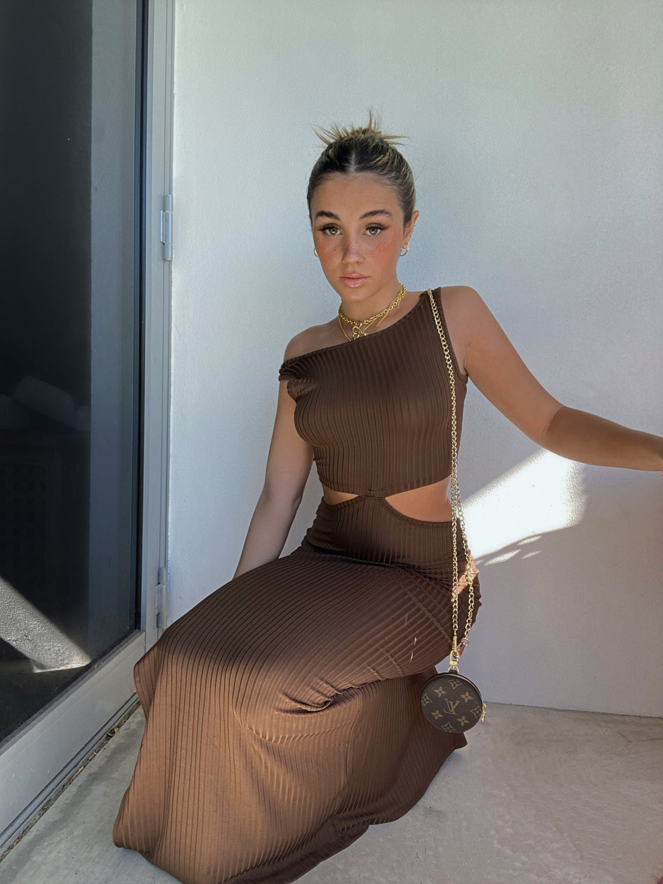 Billie Midi Dress Brown