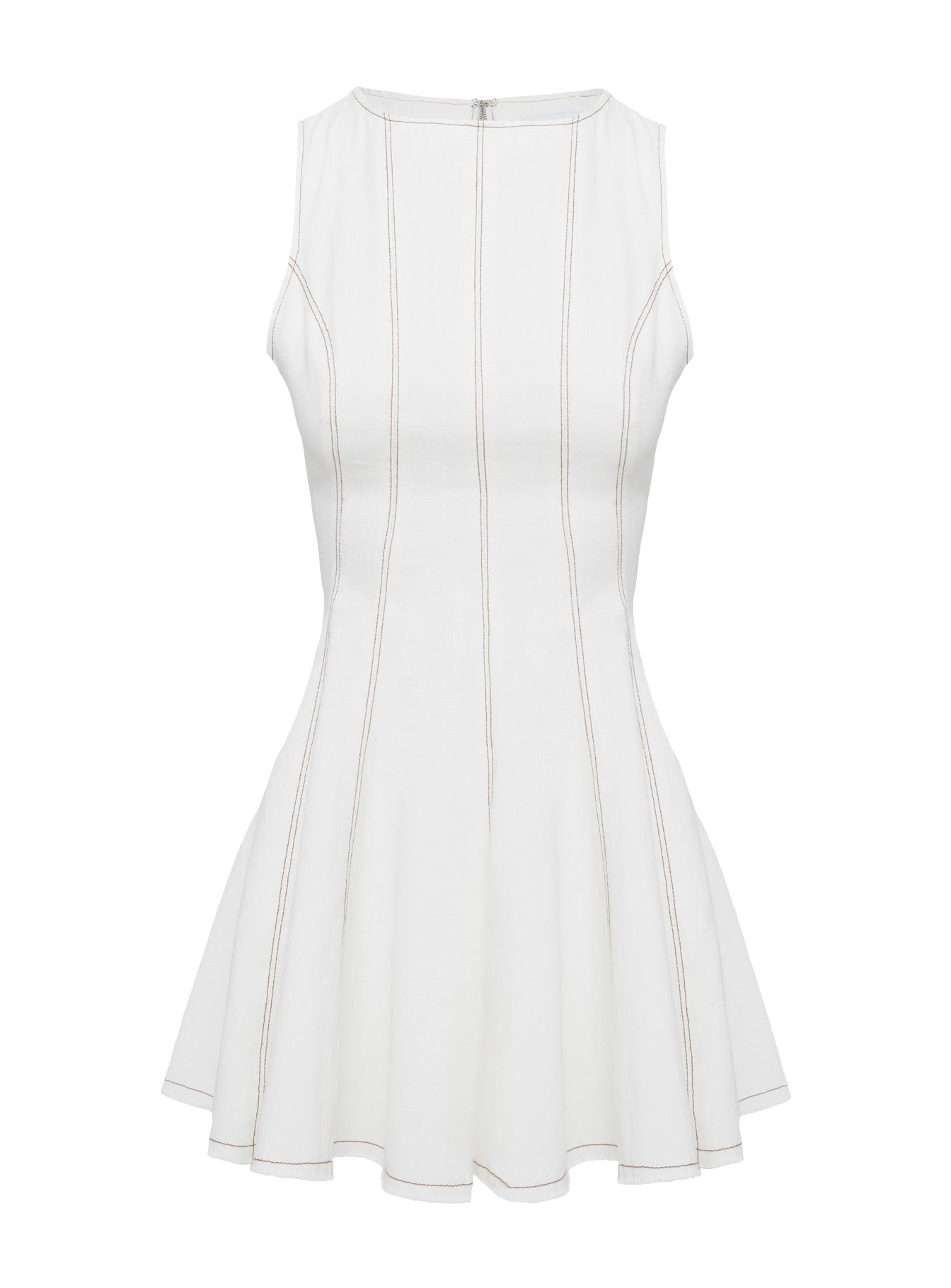 Composure Pleat Mini Dress White