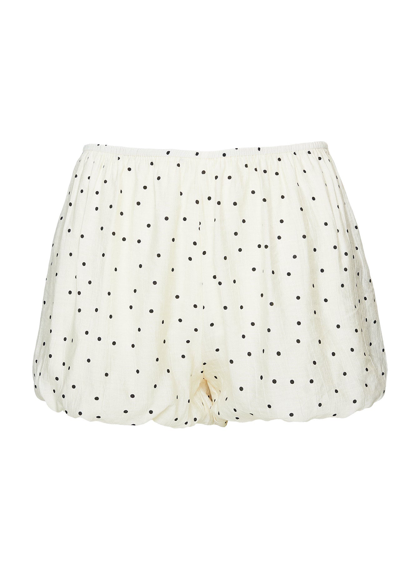 Kordelia Bubble Hem Shorts White Polka